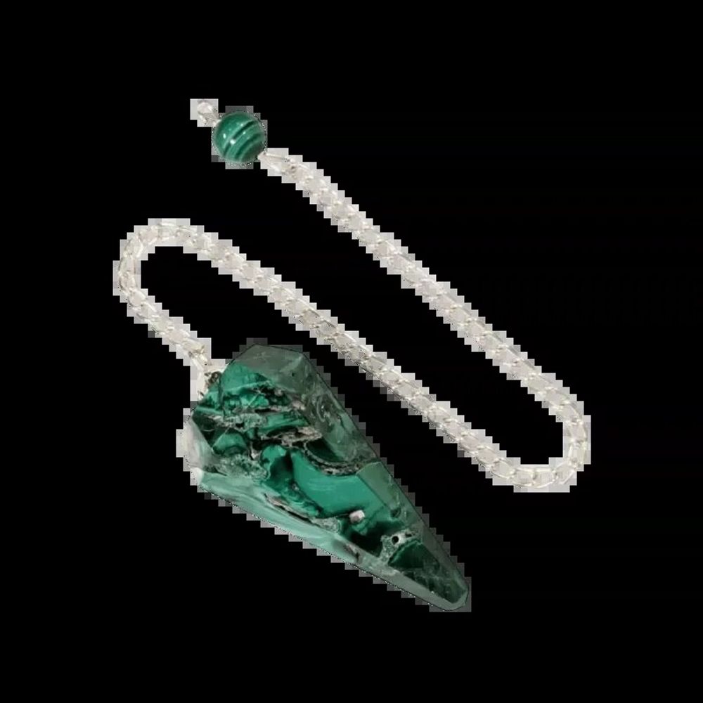 Bijoux - Pendule Malachite conique 6 faces - ARABESK