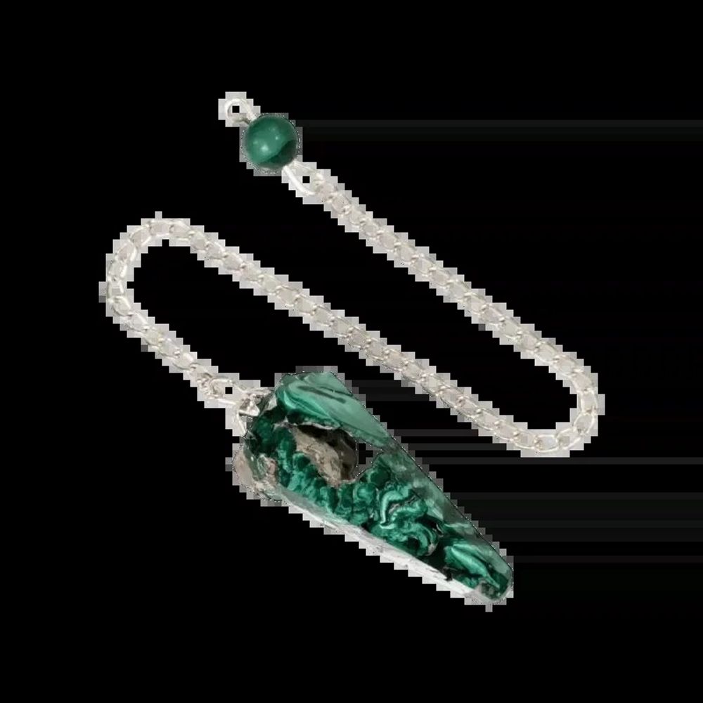 Bijoux - Pendule Malachite conique 6 faces - ARABESK