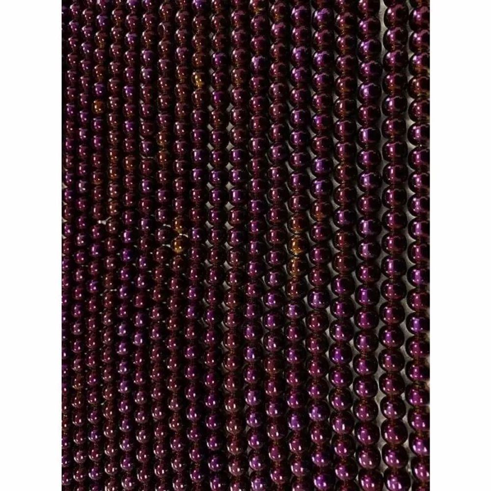 Jewelry - Golden violet Hematite A 6mm pearls on string - ARABESK