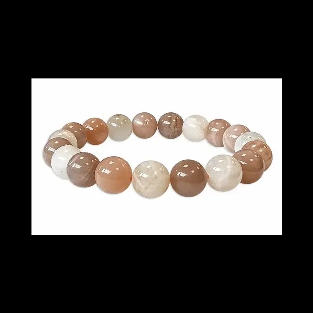 Bracelets - Bracelet Pierre de Lune Multicolore A perles 10mm - ARABESK