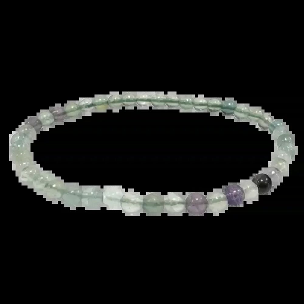 Bracelets - Bracelet Fluorite multicolore perles 4-5mm - ARABESK