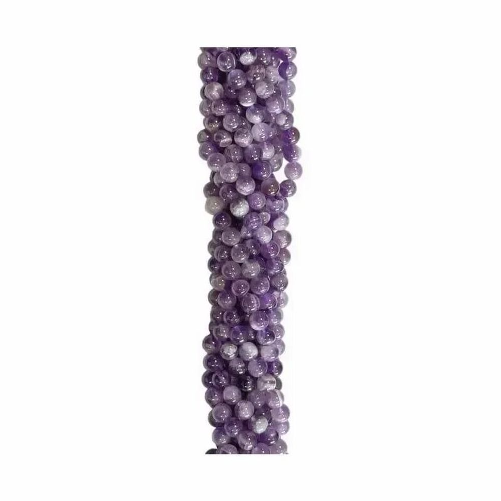 Bijoux - Améthyste rubanée A perles 10mm sur fil 40cm - ARABESK