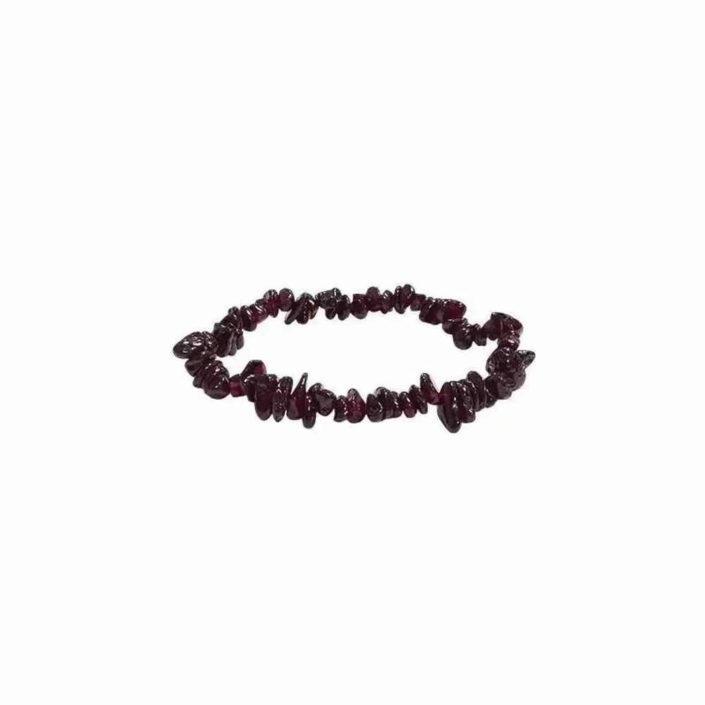 Bracelets - Red Garnet A chips bracelet 18cm - ARABESK