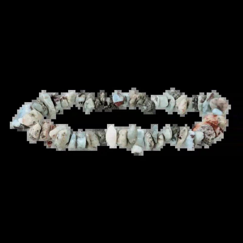 Bracelets - Bracelet Larimar chips 18cm - ARABESK