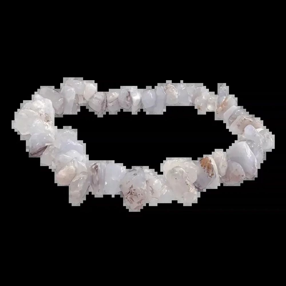 Bracelets - Bracelet Blue Chalcedony chips 5-8mm 18cm - ARABESK