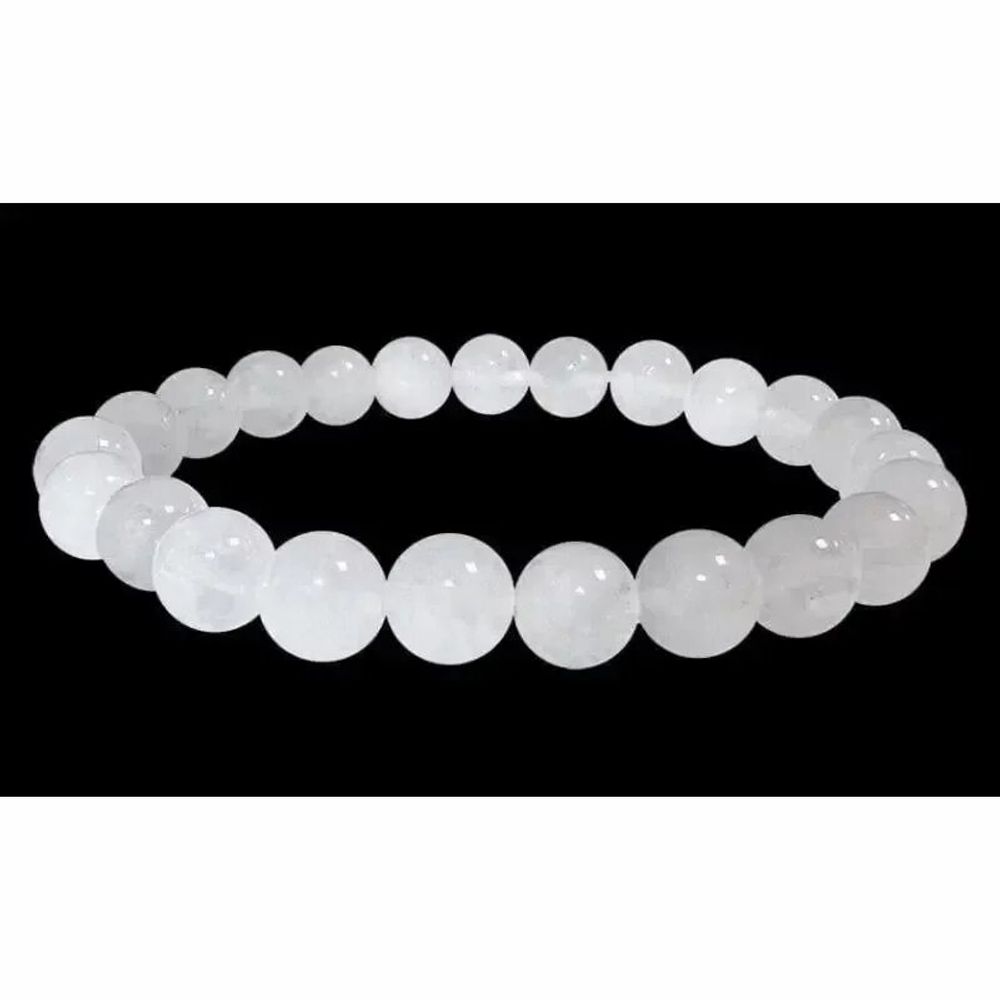 Bracelets - Bracelet Jade Blanc A perles 8mm - ARABESK