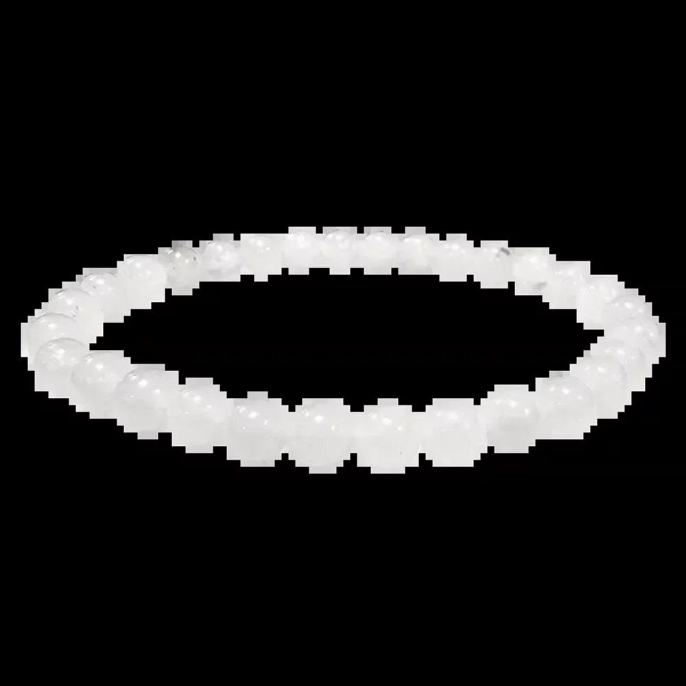 Bracelets - Bracelet Jade Blanc A perles 6mm - ARABESK