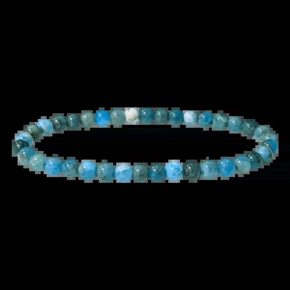 Bracelets - Blue Apatite AB 5mm pearls bracelet - ARABESK