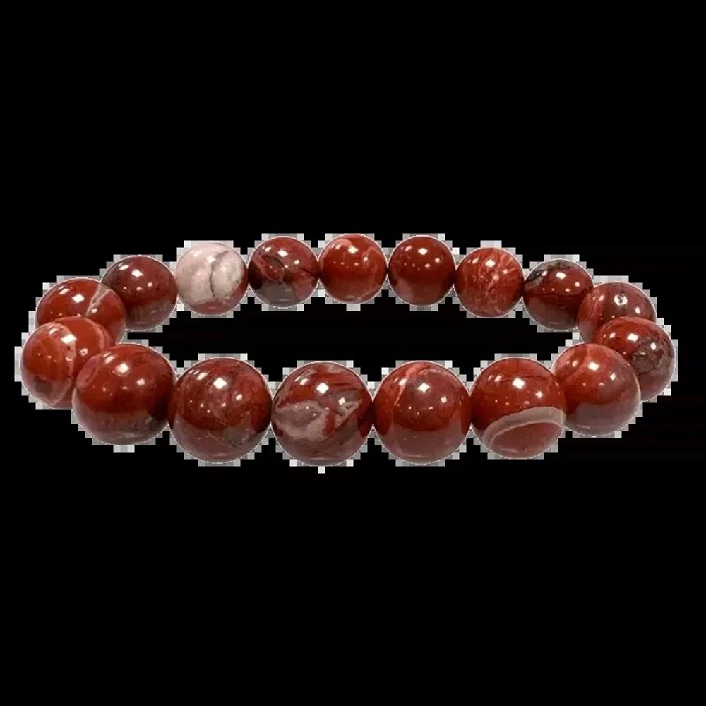 Bracelets - Bracelet Jaspe Rouge perles 12mm - ARABESK