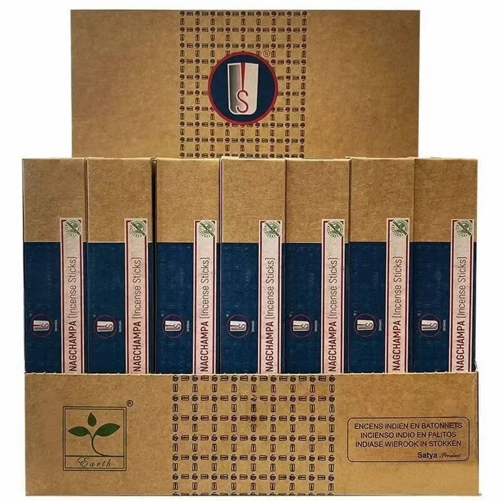 Scents - Satya Srinivas Blue Nag Champa incense display 42 packs of 15gr - ARABESK