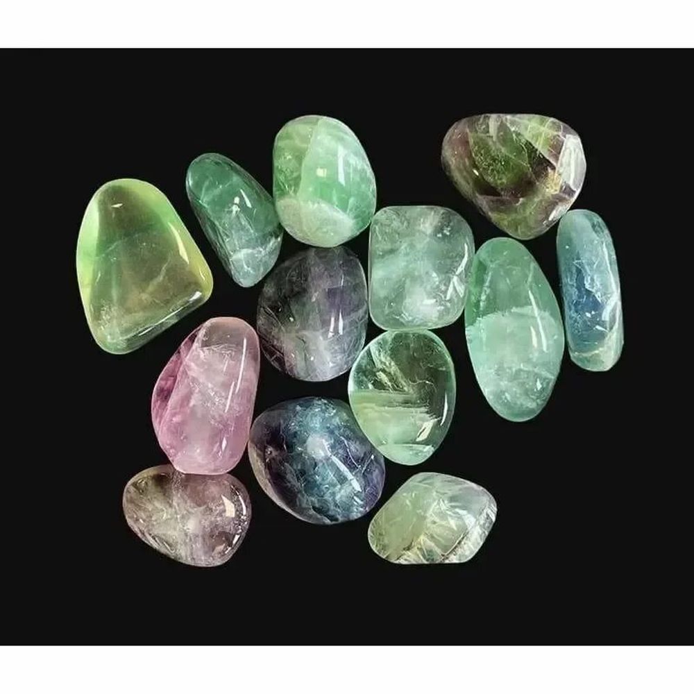 Jewelry - Multicolor Fluorite A+ tumbled stones 250g - ARABESK