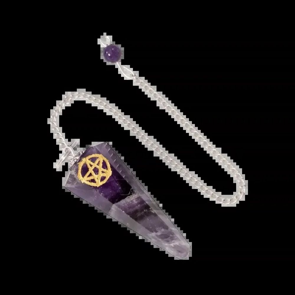Jewelry - Conical Pentagramm Amethyst pendulum 6 faces - ARABESK