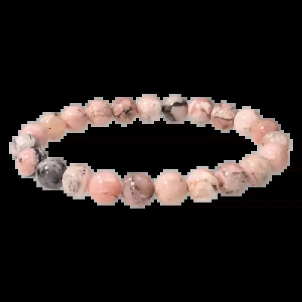Bracelets - Pink Opal Bracelet beads 8-9mm - ARABESK