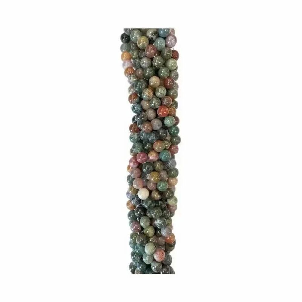 Bijoux - Agate Indienne perles 6mm sur fil 40cm - ARABESK