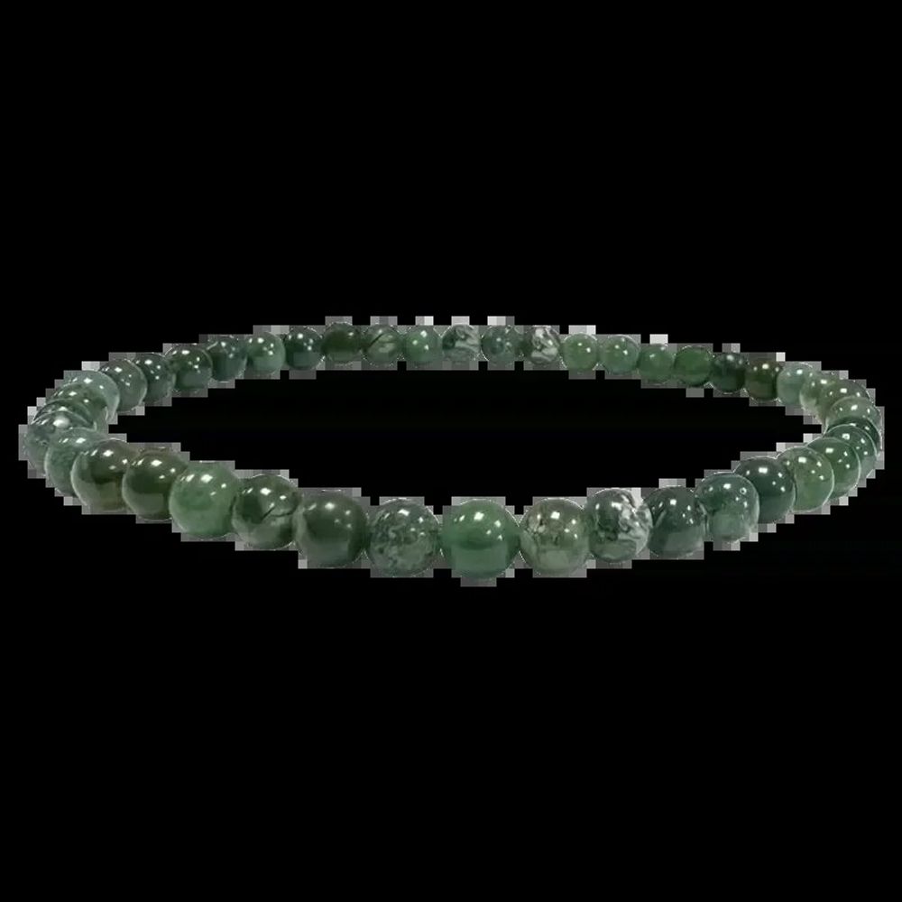 Bracelets - Bracelet Agate mousse A perles 4mm - ARABESK