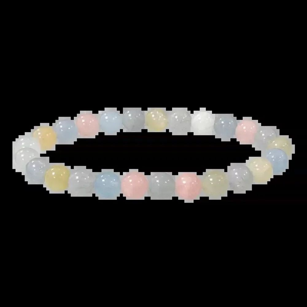 Bracelets - Bracelet Béryls Aigue marine & Morganite AA perles 7-8mm - ARABESK