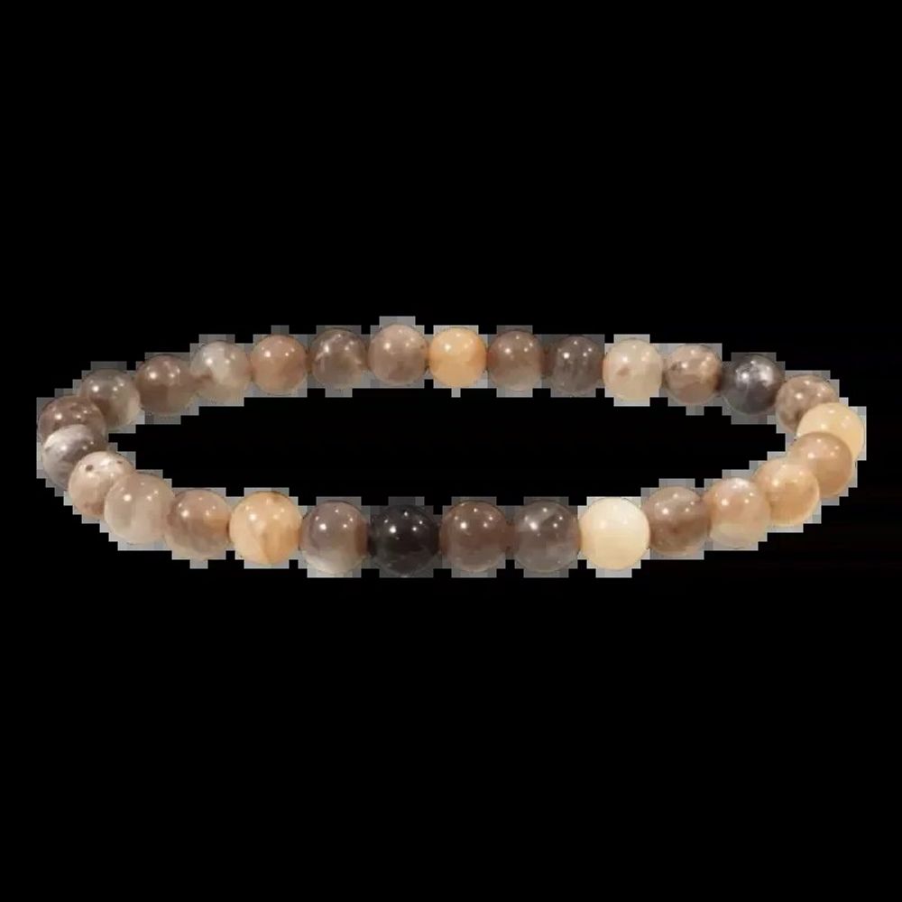 Bracelets - Black Moonstone Bracelet With Beads 5.7-6.7mm - ARABESK