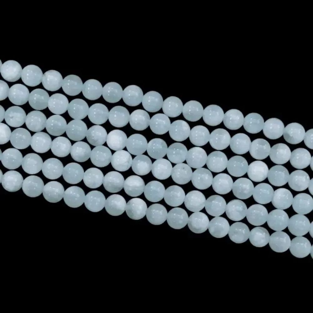Jewelry - Aquamarine AA 6mm pearls on string - ARABESK