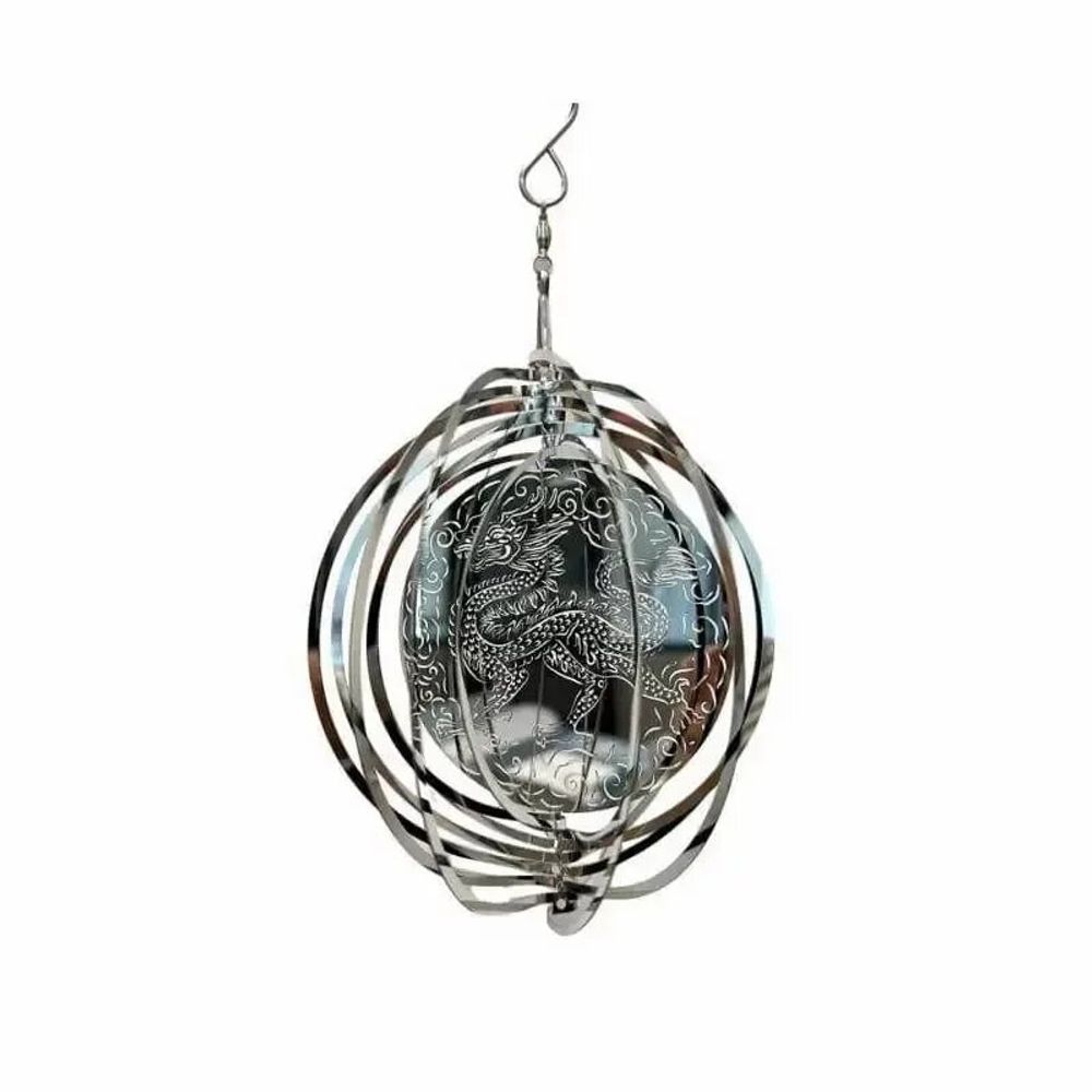 Objets de décoration - Carillon éolien 3D acier dragon 15cm - ARABESK