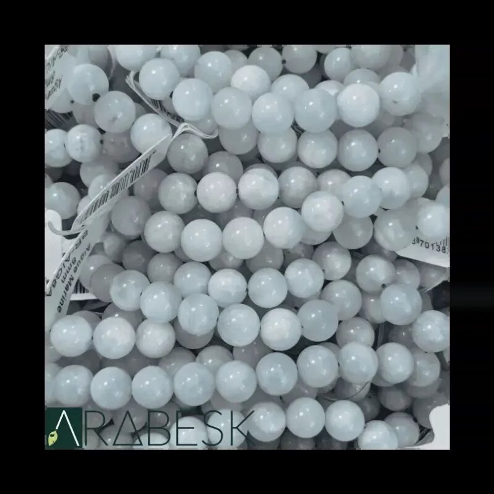 Bracelets - Bracelet Aigue Marine A perles 8mm - ARABESK