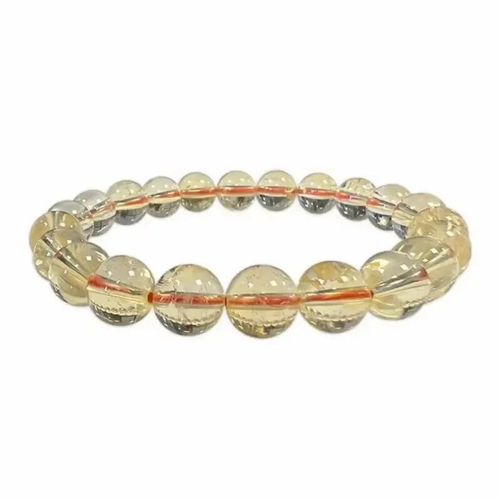 Bracelets - Natural Citrine AA 8mm pearls Bracelet - ARABESK