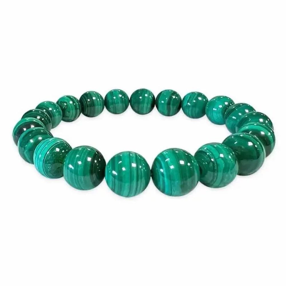 Bracelets - Bracelet Malachite AA perles 9-10mm - ARABESK