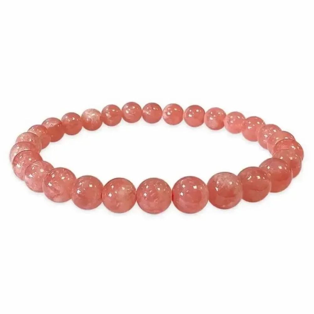 Bracelets - Bracelet Rhodochrosite Argentine AAAA perles 6-7mm - ARABESK