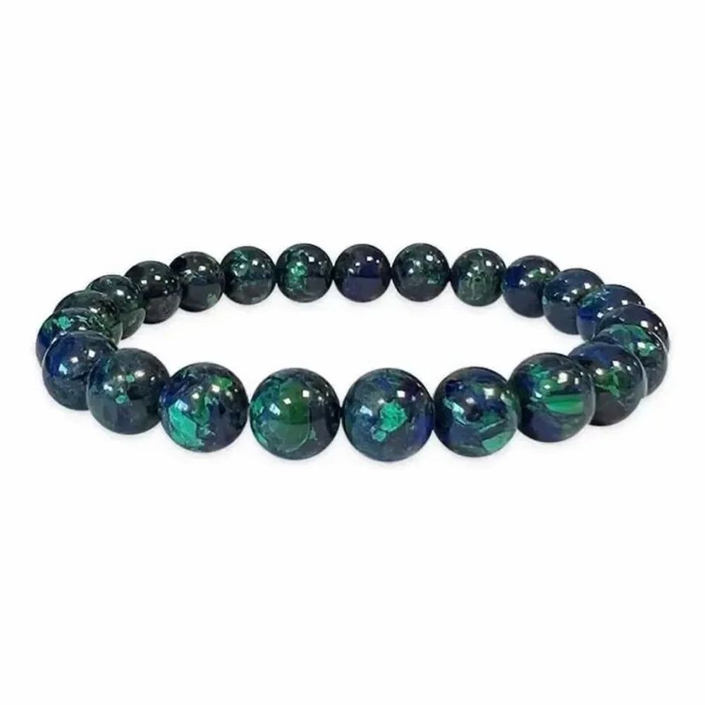 Bracelets - Bracelet Azurite & Malachite AAA perles 8mm - ARABESK