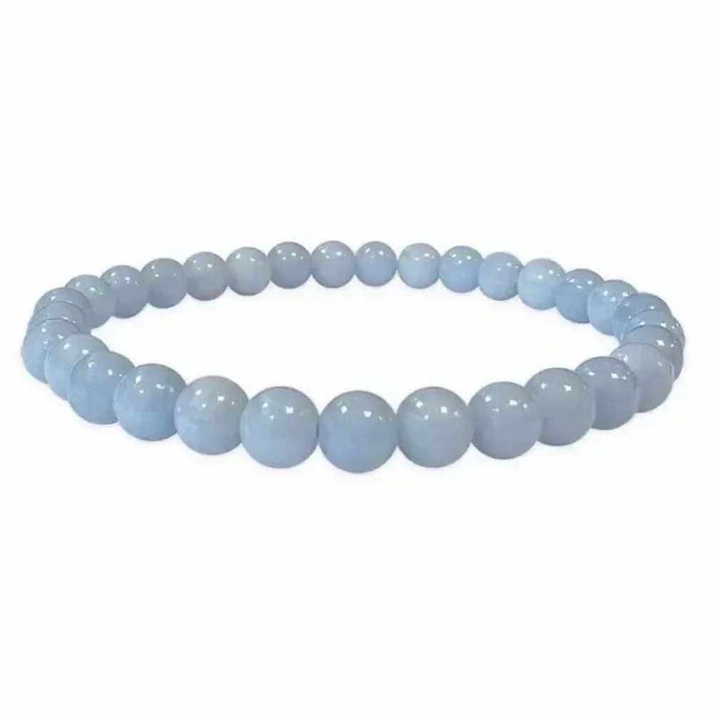 Bracelets - Angelite bracelet A pearls 5-6mm - ARABESK