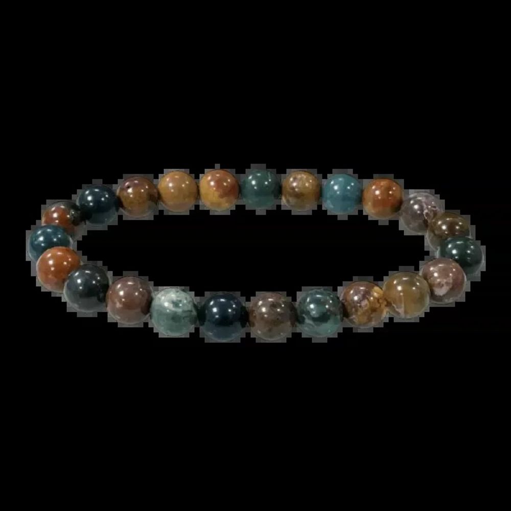 Bracelets - Ocean jasper A 8mm pearls bracelet - ARABESK