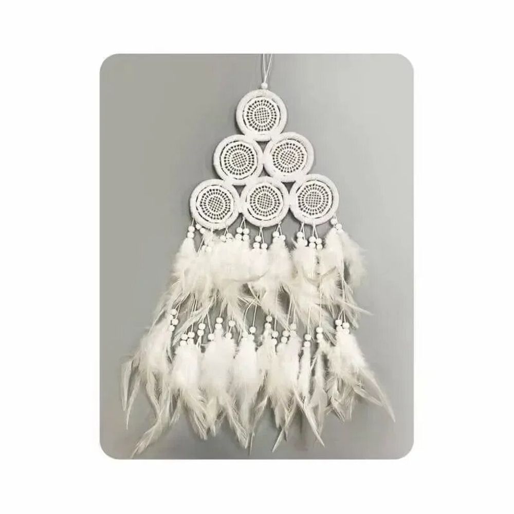 Other wall decoration - Dreamcatcher Pyramid white diameter 17 cm - ARABESK