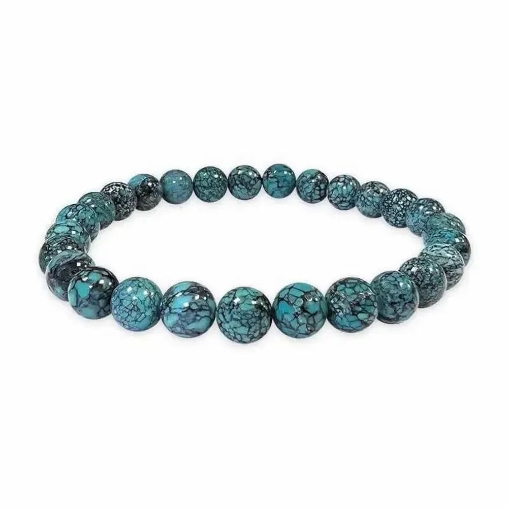 Bracelets - Bracelet Turquoise Naturelle de Chine AAA perles 6mm - ARABESK