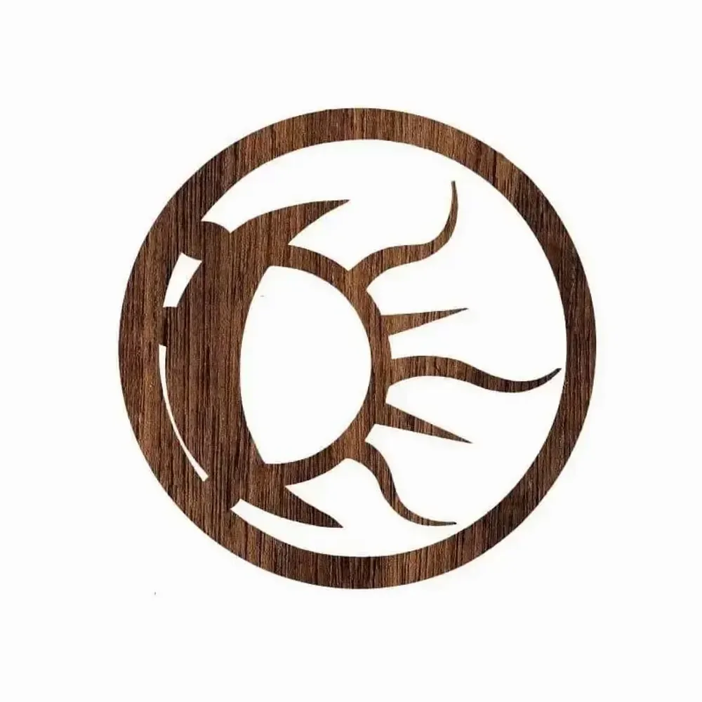 Wireless lamps - Sun and Moon wooden sign - ARABESK