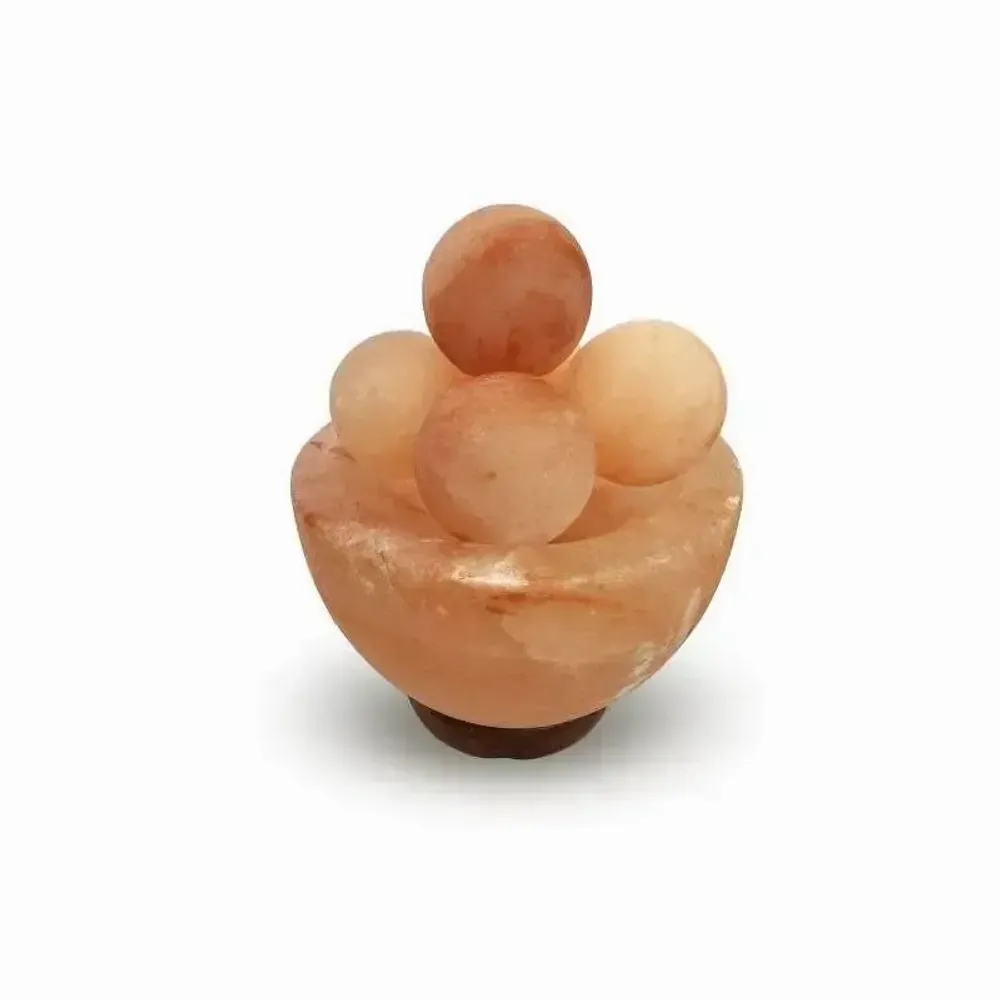Lampes sans fil - Lampe de Sel Himalaya - Bol avec boules de sel - ARABESK