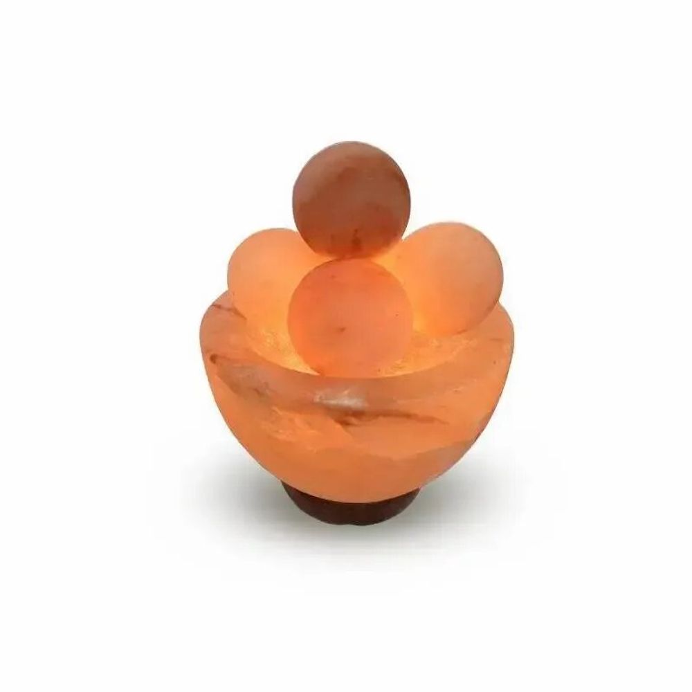 Lampes sans fil - Lampe de Sel Himalaya - Bol avec boules de sel - ARABESK