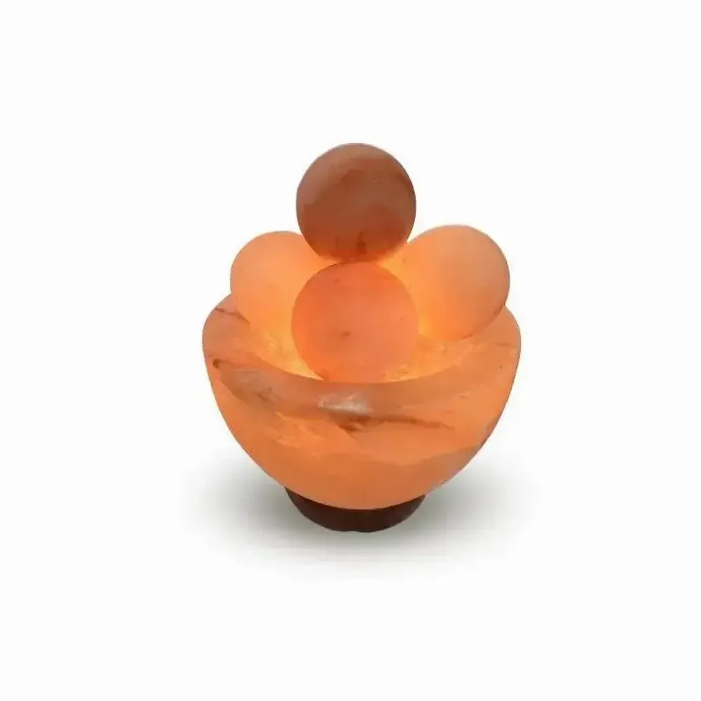 Lampes sans fil - Lampe de Sel Himalaya - Bol avec boules de sel - ARABESK