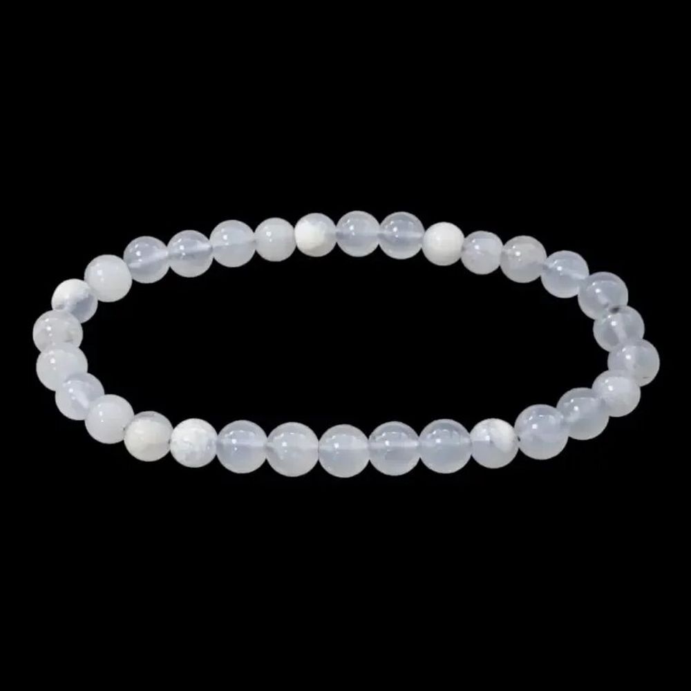Bracelets - Bracelet Calcédoine bleue A perles 6-6.5mm - ARABESK
