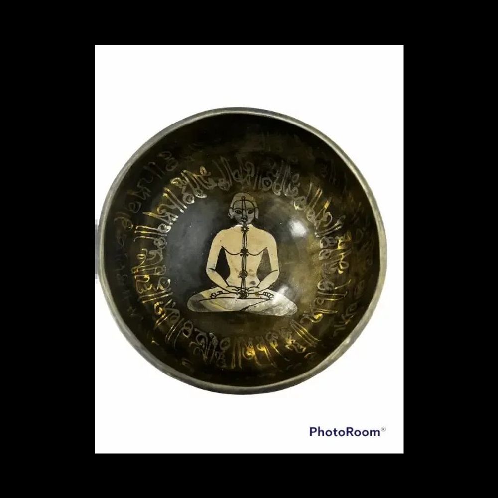 Tasses et mugs - Bol chantant tibétain avec gravures - Chakras - 14cm - ARABESK