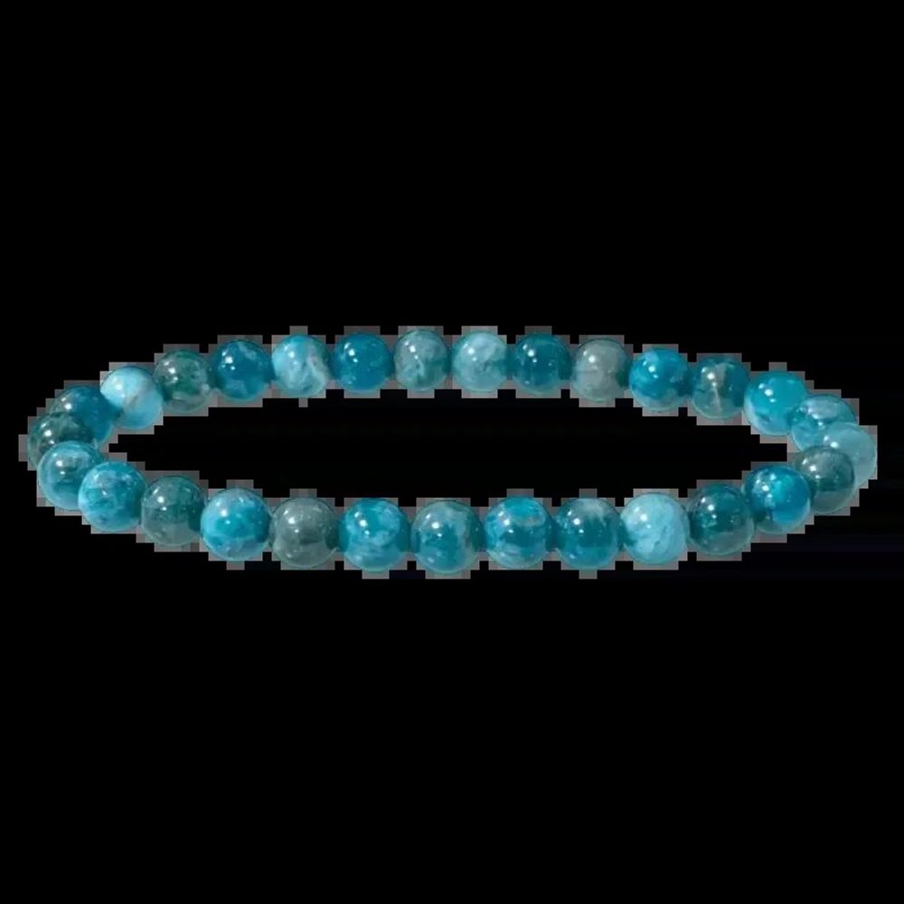 Bracelets - Bracelet Apatite Bleue A perles 6-7mm - ARABESK