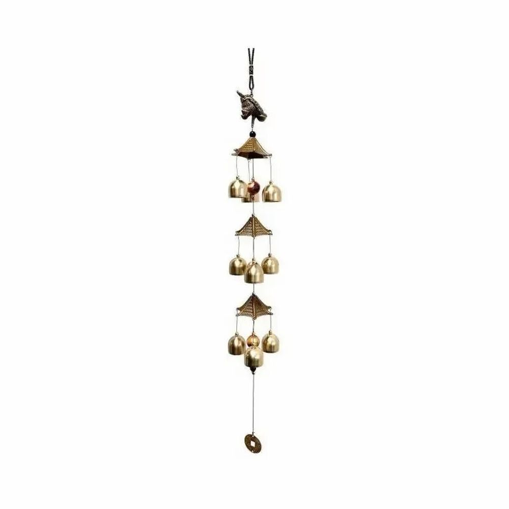 Objets de décoration - Carillon Temple Grenouille 67cm - ARABESK