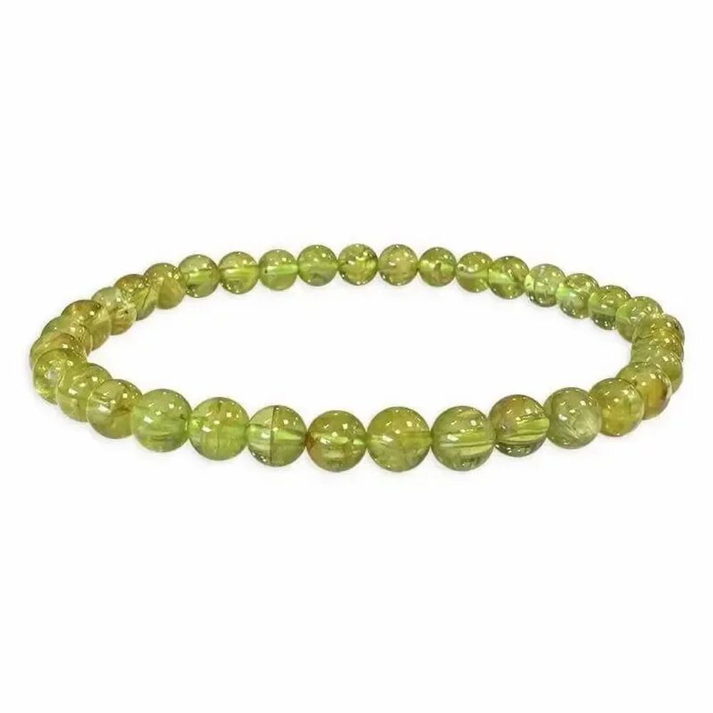 Bracelets - Peridot bracelet AA beads 5-6mm - ARABESK