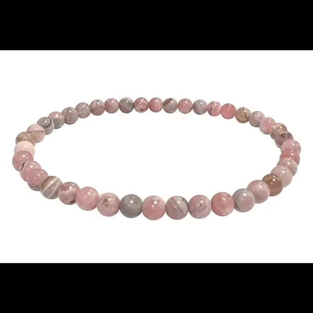 Bracelets - Argentine Rhodochrosite Bracelet A 4-5mm beads - ARABESK