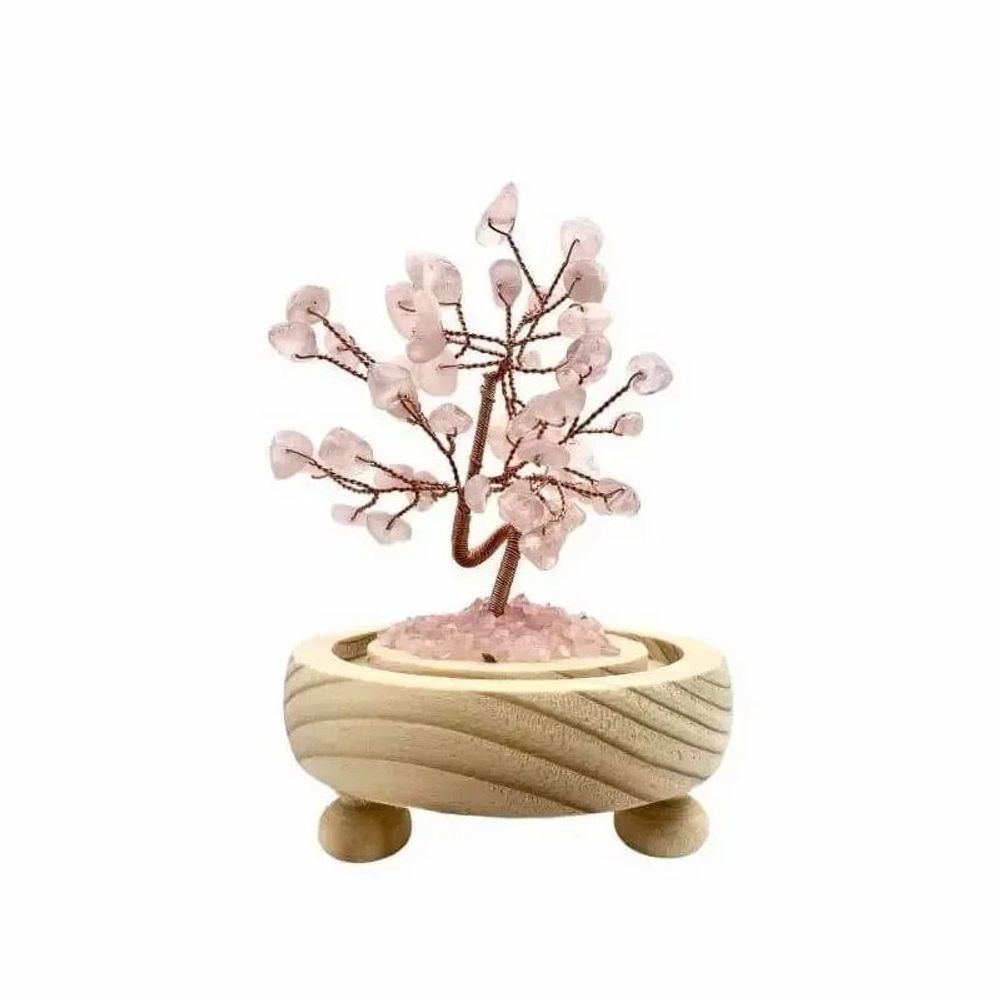 Jewelry - Tree of Life Rose Quartz under dome with box - ARABESK