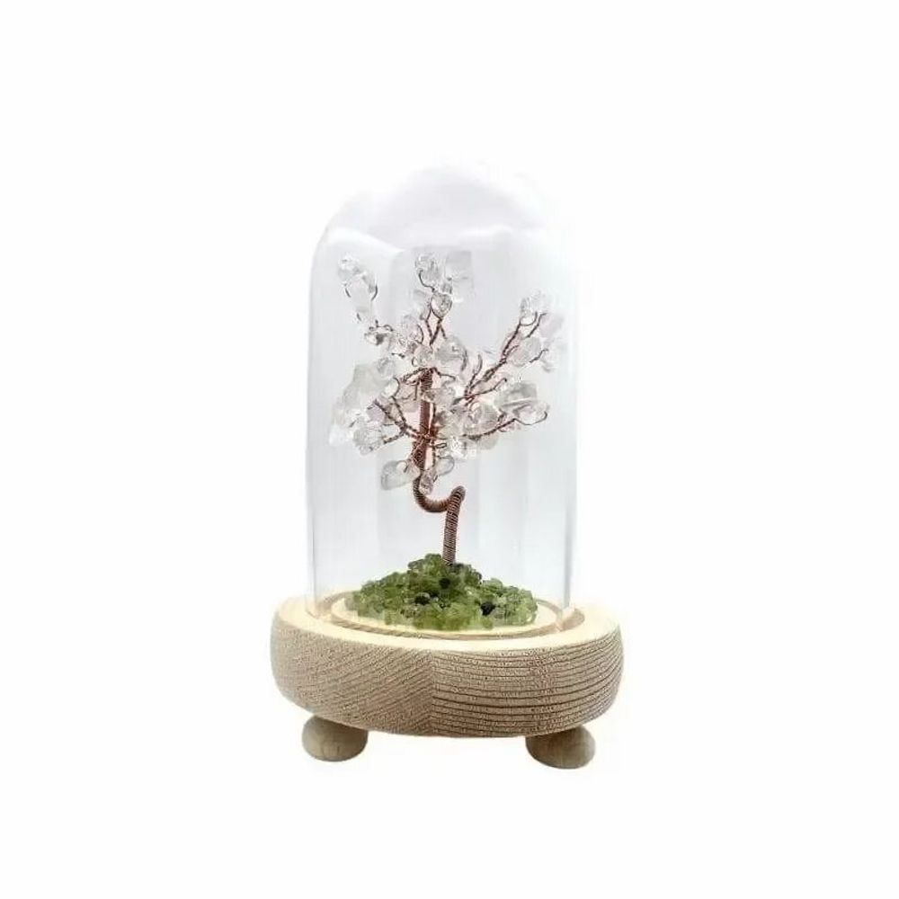 Jewelry - Tree of Life Rock Crystal under dome with box - ARABESK