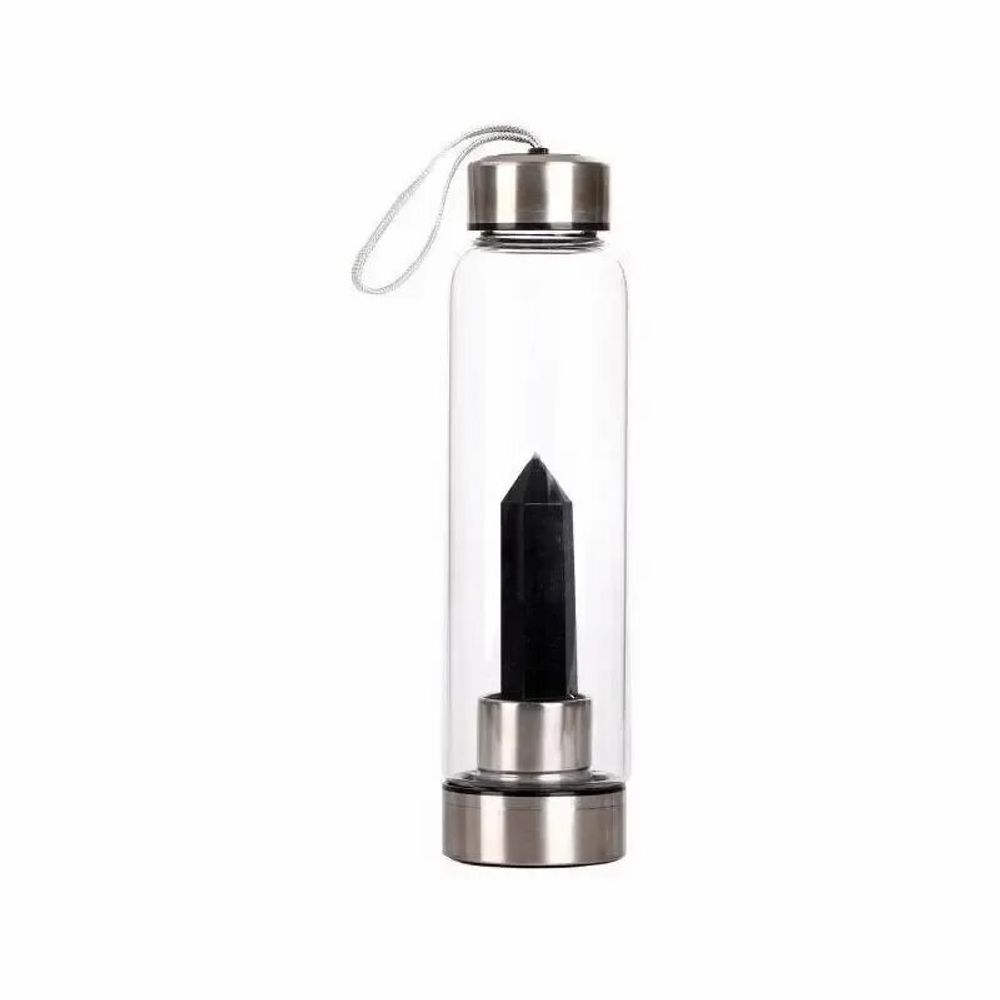 Jewelry - Tadasana bottle crocheted black Obsidian tip - ARABESK