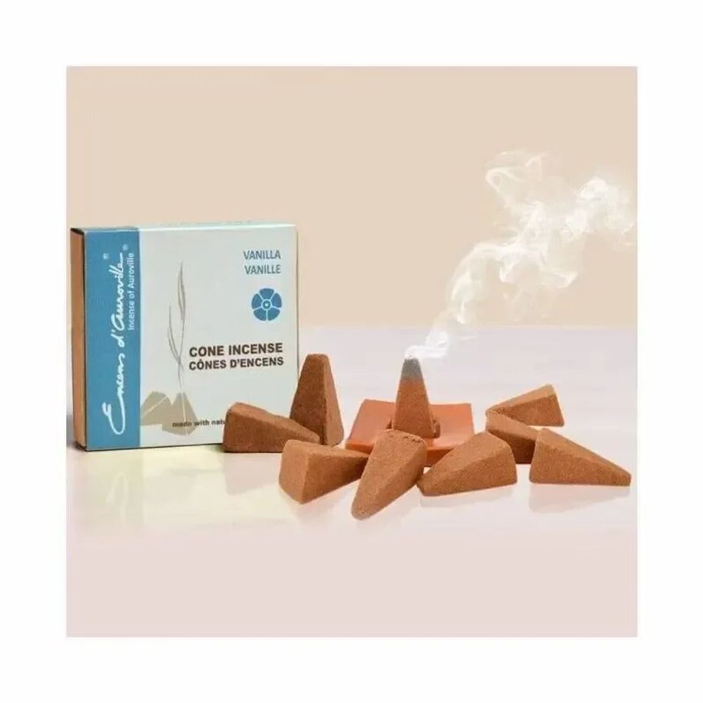 Scents - Auroville Vanilla Incense 5x10 Cones - ARABESK