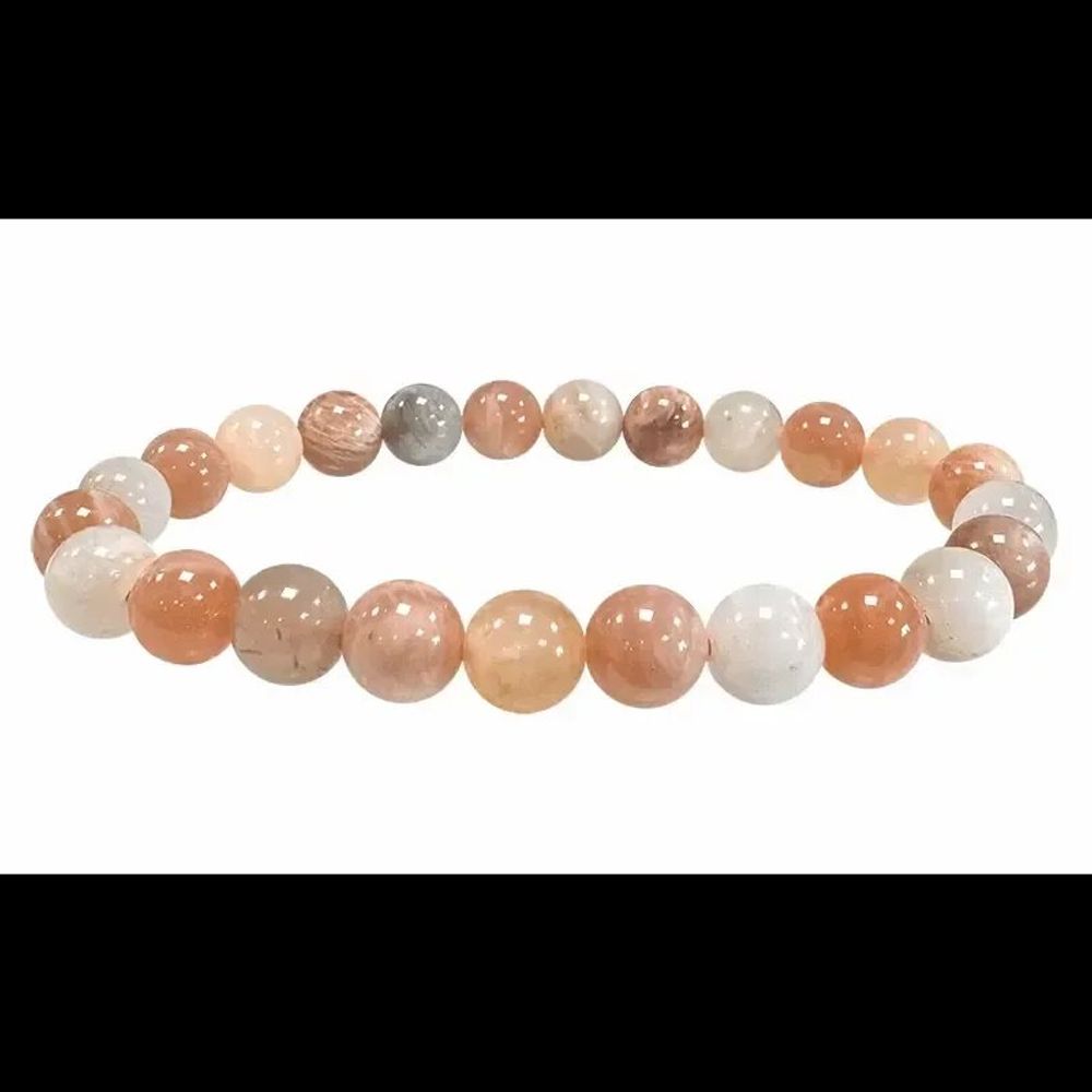 Bracelets - Multicolor Moonstone Bracelet A beads 8-8.5mm - ARABESK