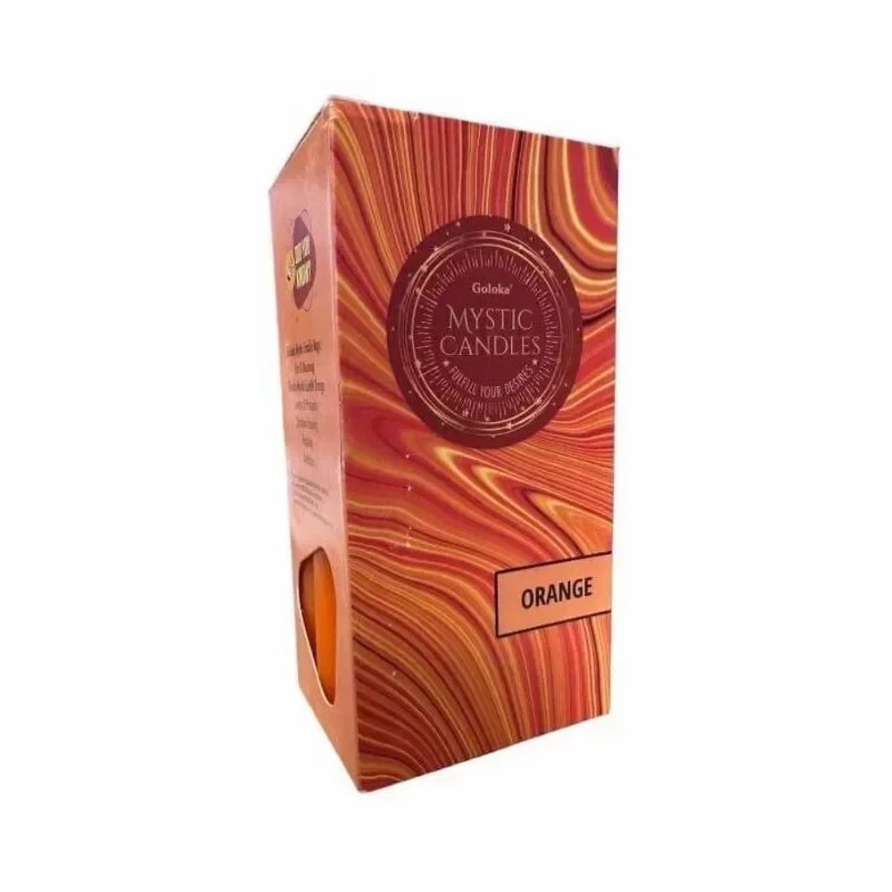 Senteurs - Bougies Goloka Teintées Masse Orange 13cm  20pcs - ARABESK