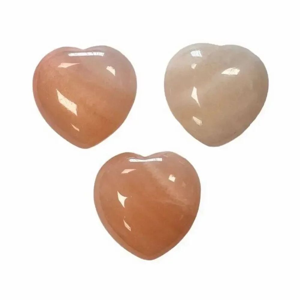 Bijoux - Coeur en Aventurine Orange A 30mm x3 - ARABESK