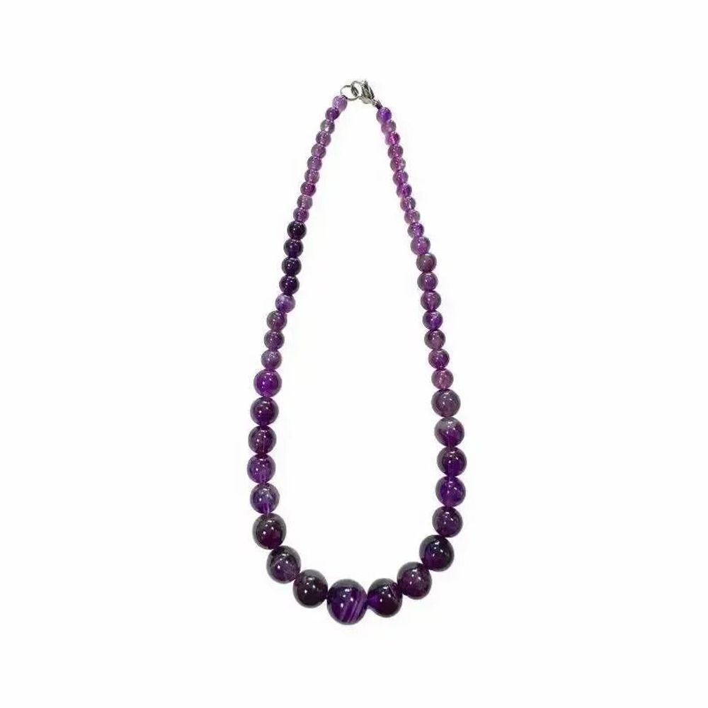 Bijoux - Amethyste A Collier Chute Perles 6-14mm 45cm - ARABESK